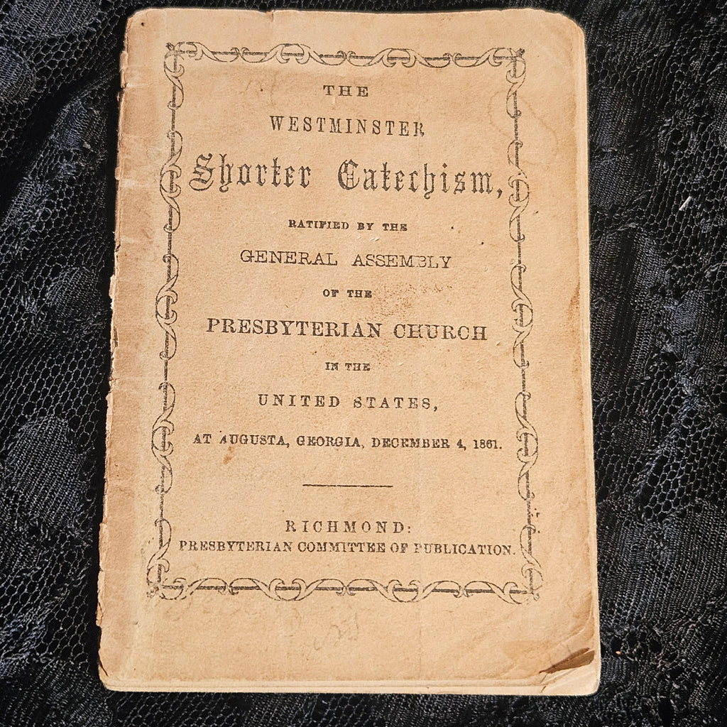 The Westminster Catechism Antique Victorian Religious Pamphlet