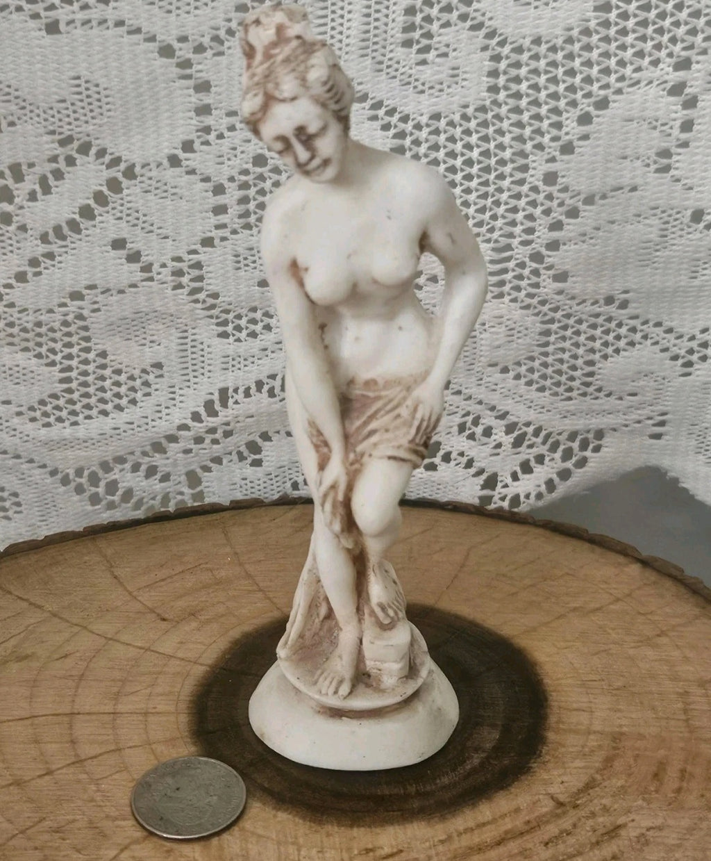 Vintage Venus Carved Nude Goddess Statue