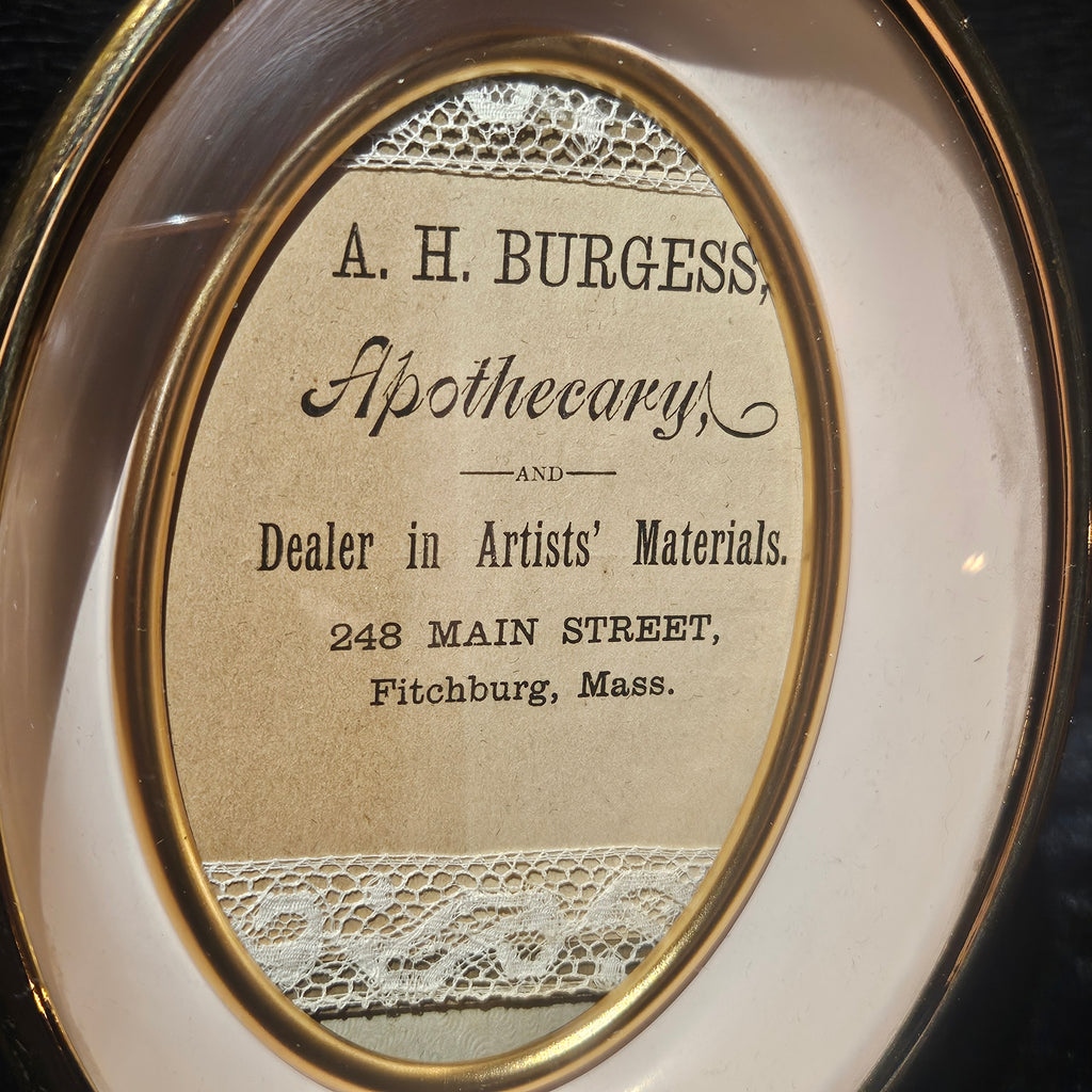 Victorian Apothecary Advertisement Gold Shadowbox