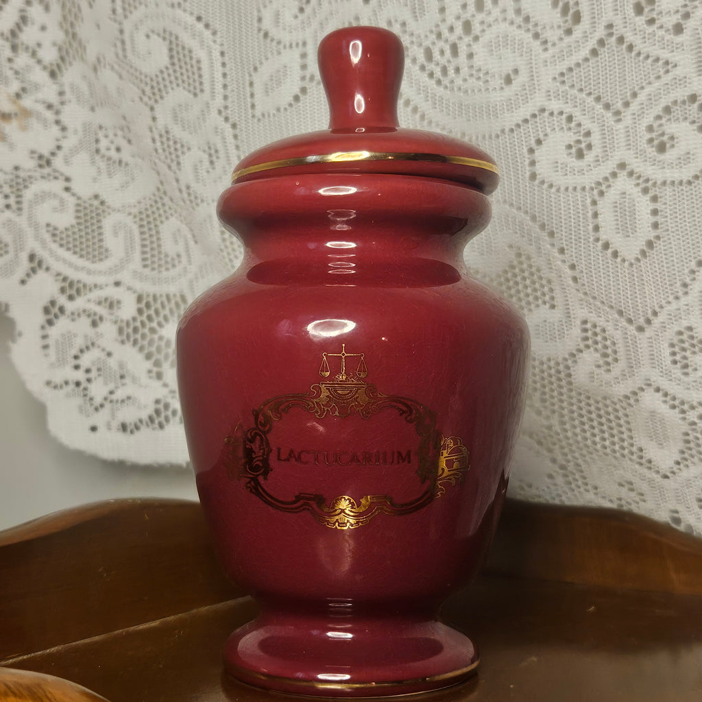 Vintage Lettuce Opium Apothecary Ceramic Jar