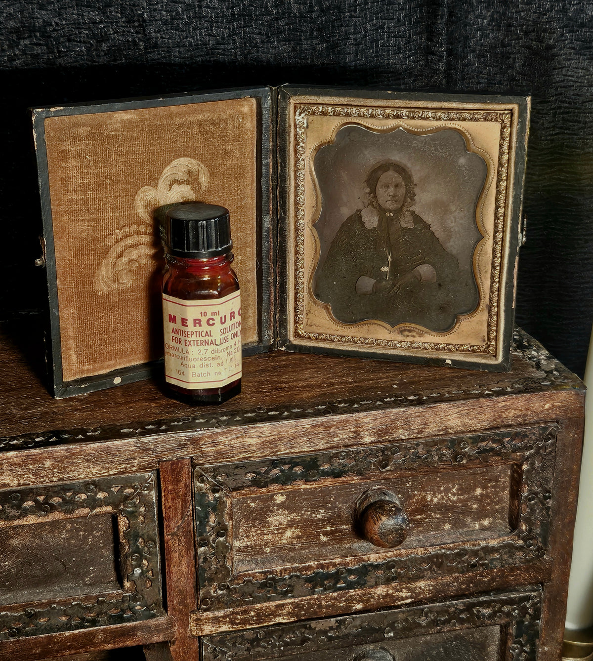 Antique Woman in Mourning Ambrotype Framed Portrait