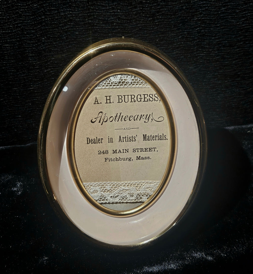 Victorian Apothecary Advertisement Gold Shadowbox