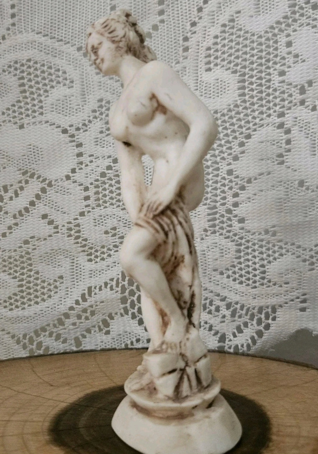 Vintage Venus Carved Nude Goddess Statue