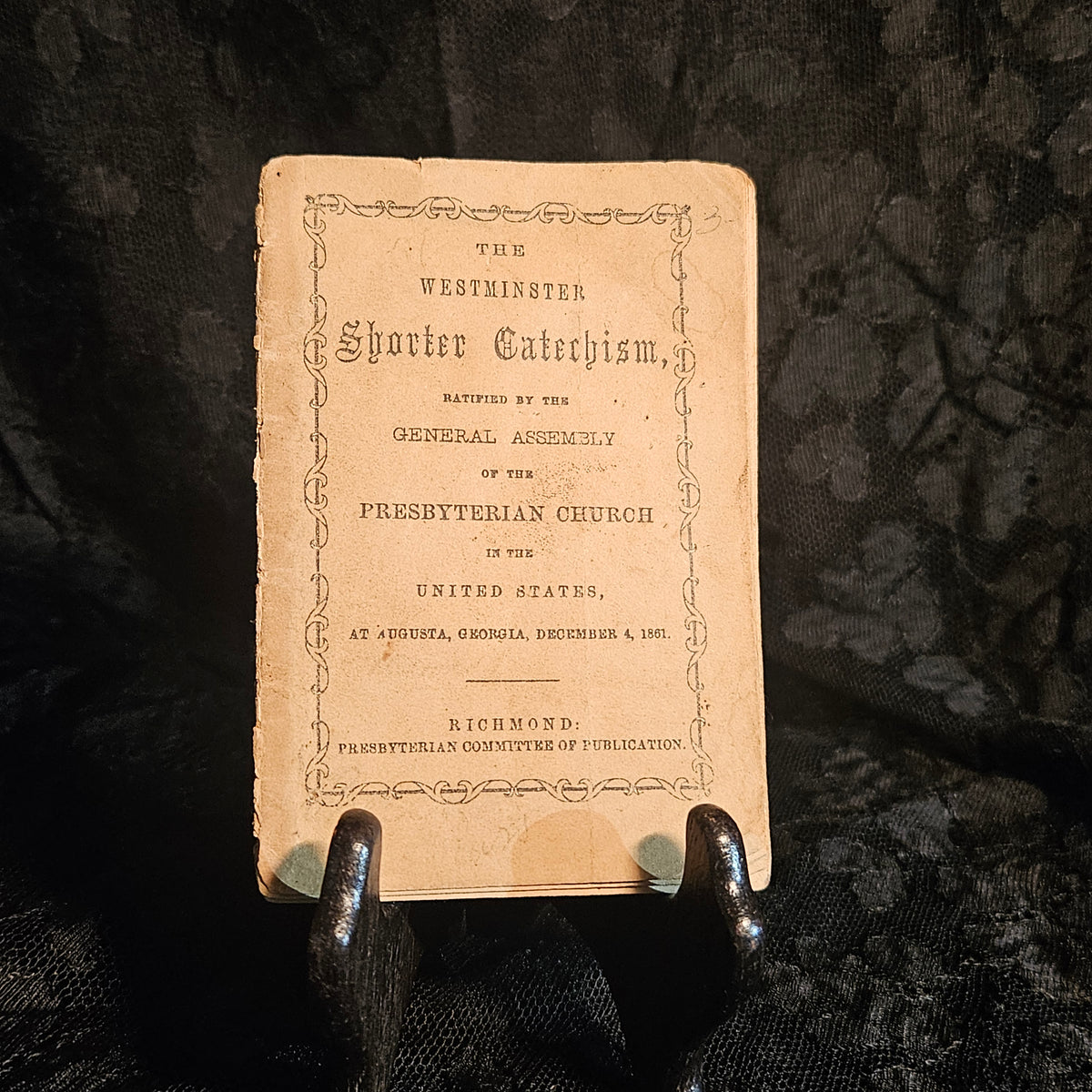 The Westminster Catechism Antique Victorian Religious Pamphlet