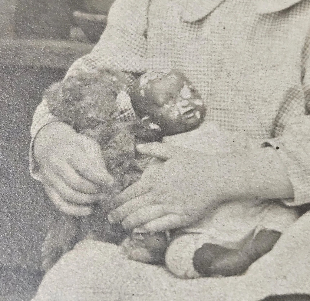Antique Haunting Baby Doll & Child Cabinet Card