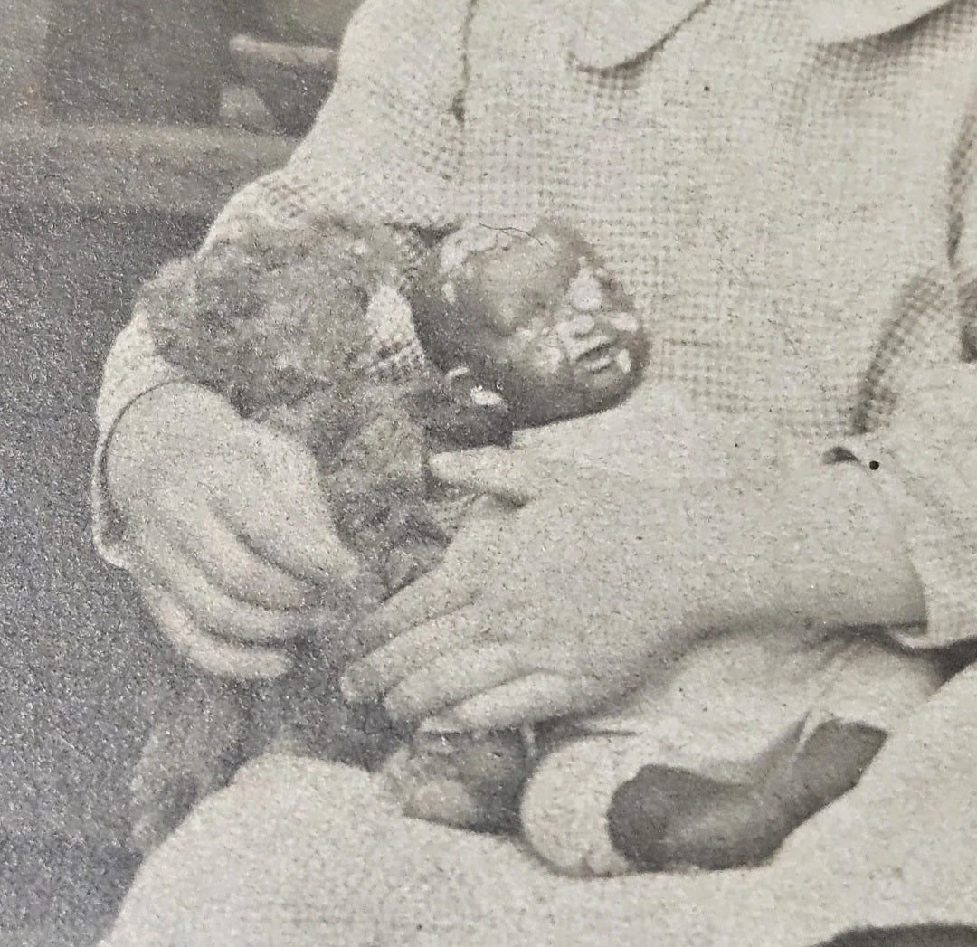 Antique Haunting Baby Doll & Child Cabinet Card