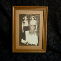 Antique Costumed Women Halloween(?) Framed Photograph