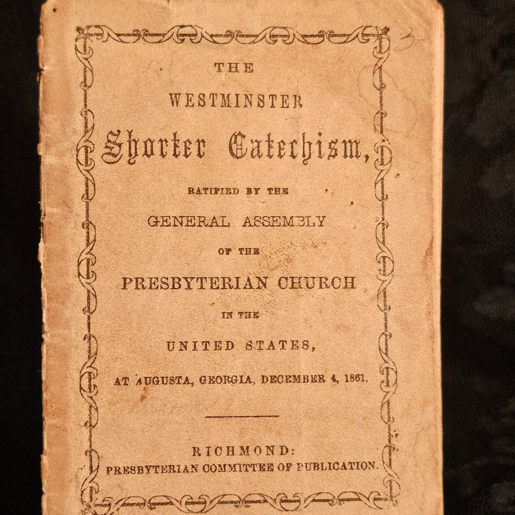 The Westminster Catechism Antique Victorian Religious Pamphlet