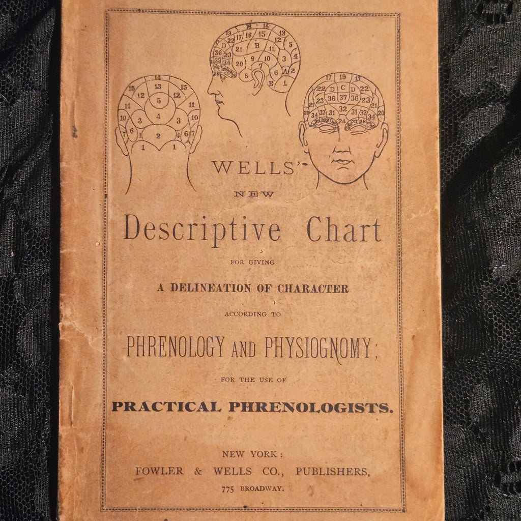 Wells' 1890 New Descriptive Chart Practical Phrenology Pamphlet