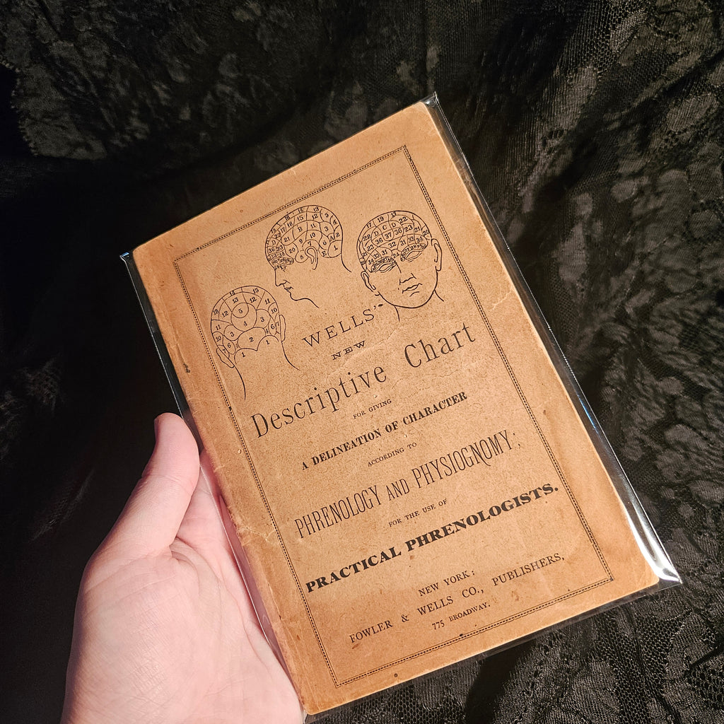 Wells' 1890 New Descriptive Chart Practical Phrenology Pamphlet