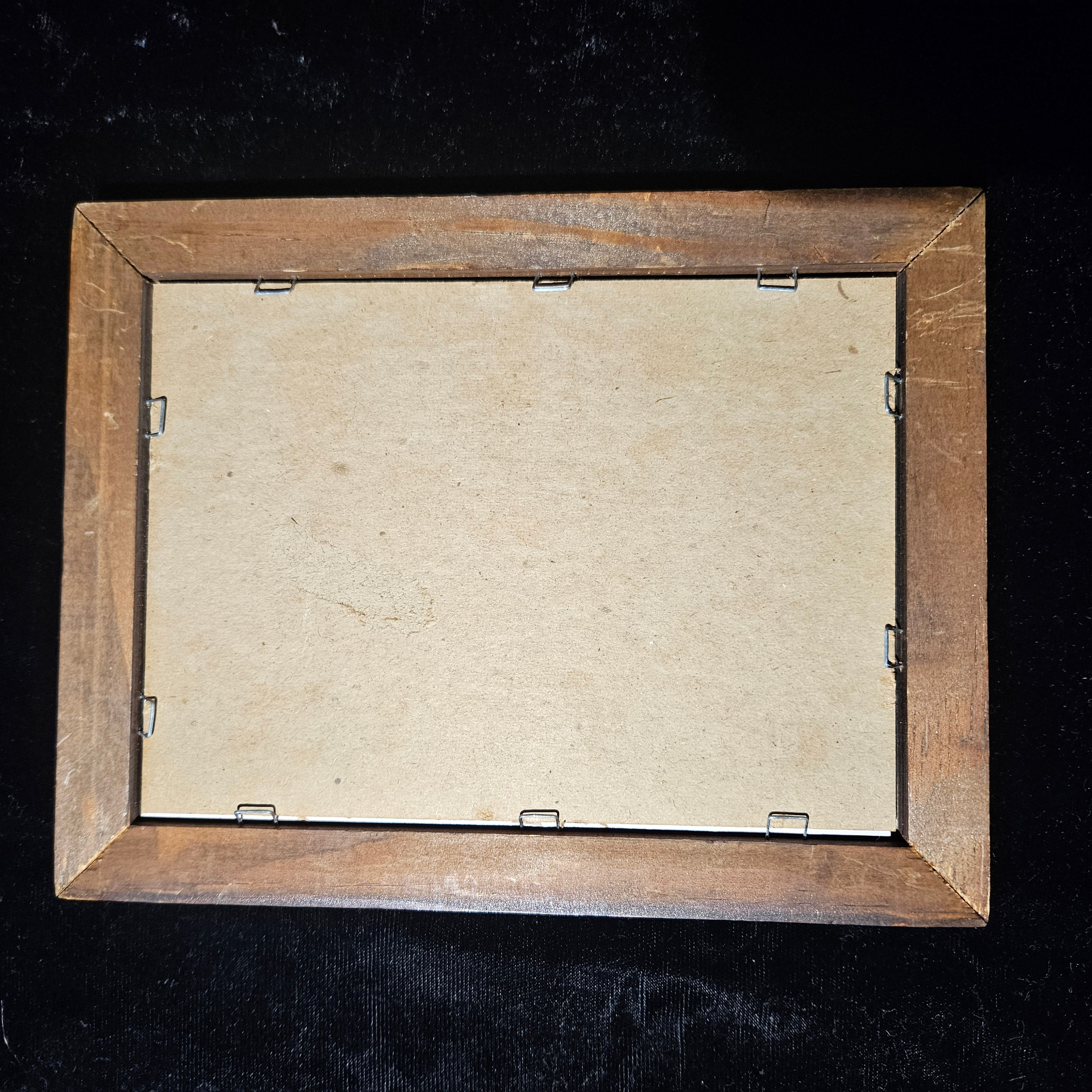 Antique Victorian House & Family Framed Photo