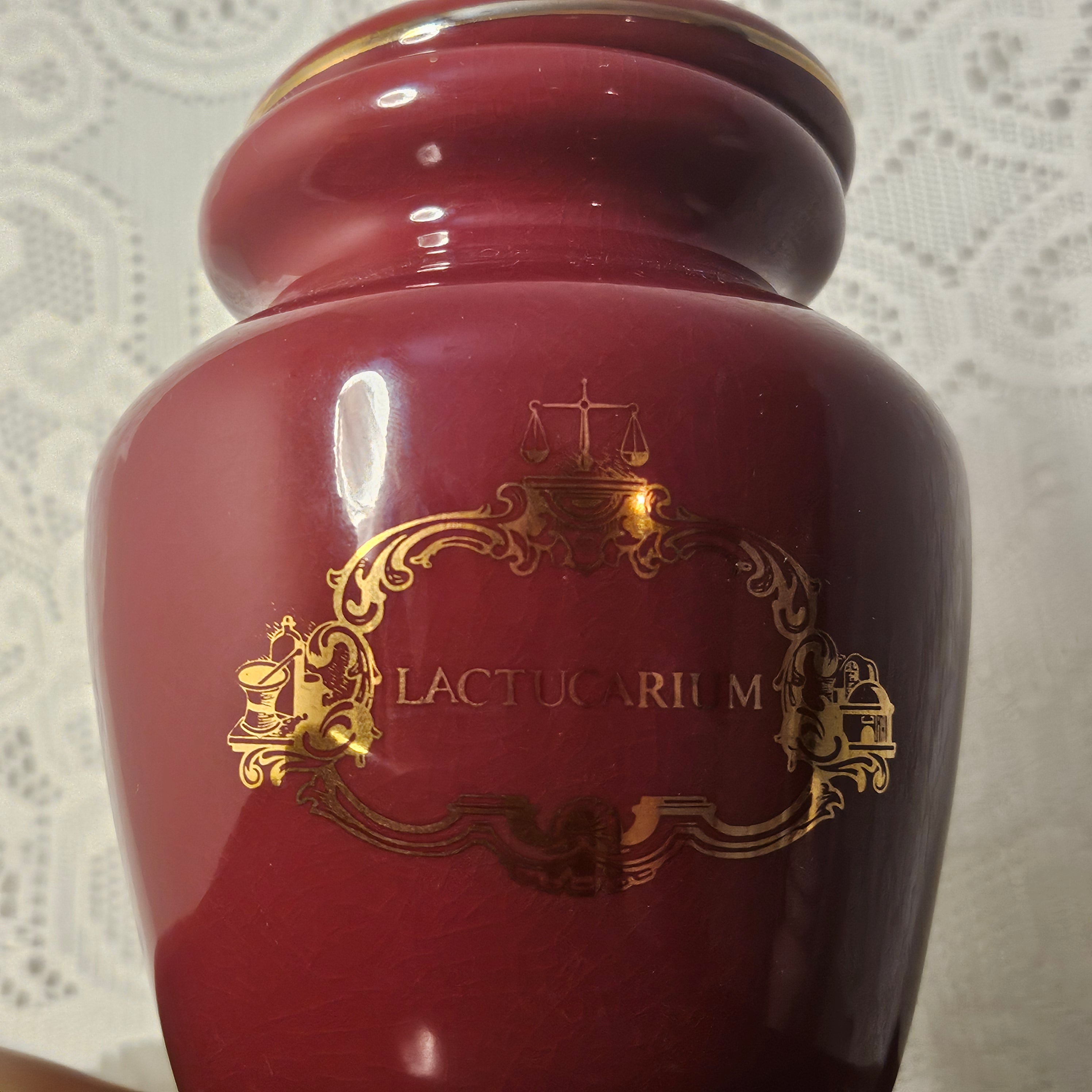 Vintage Lettuce Opium Apothecary Ceramic Jar