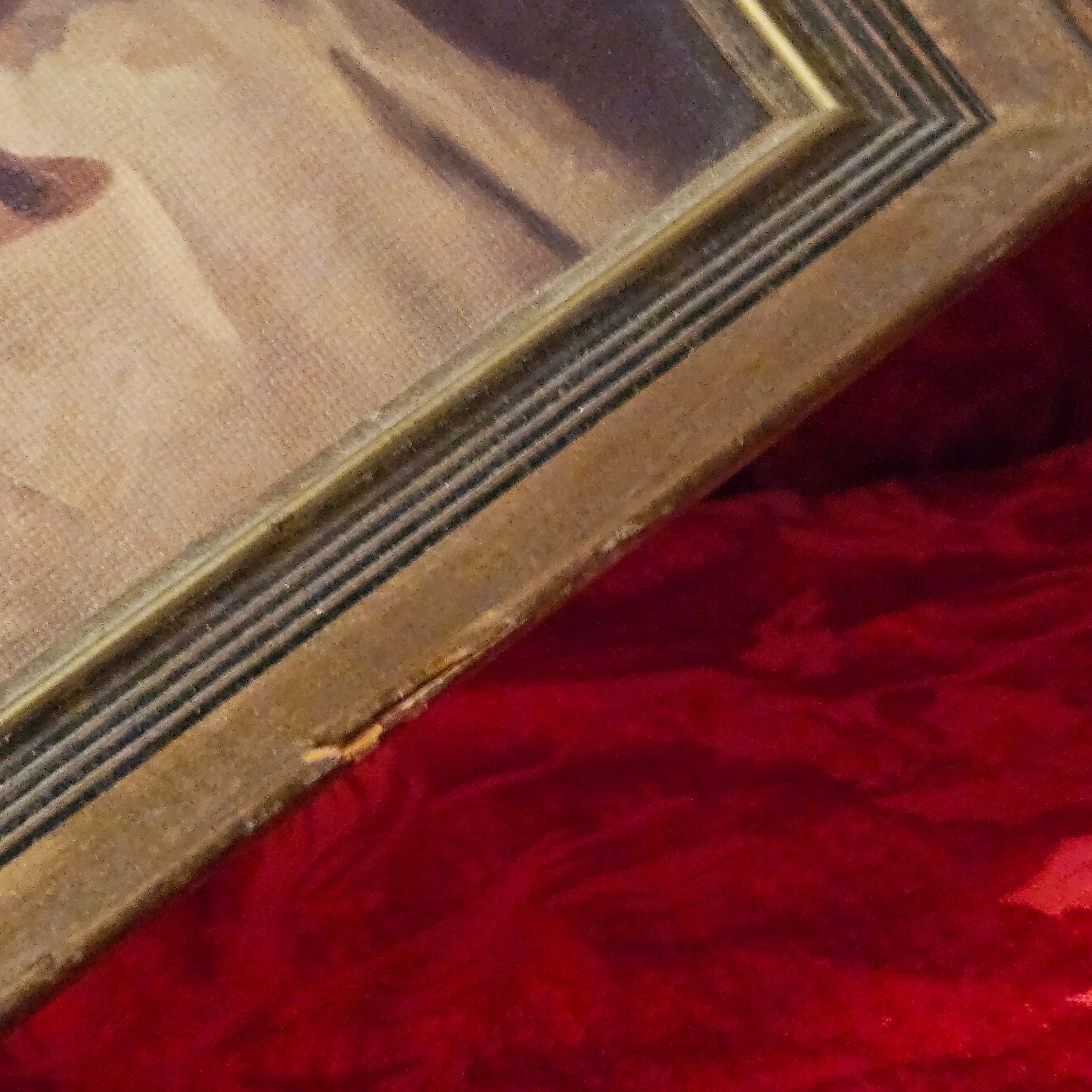 Vintage Head of Christ Framed Lithograph