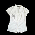 Vintage White Collared Rosary Blouse