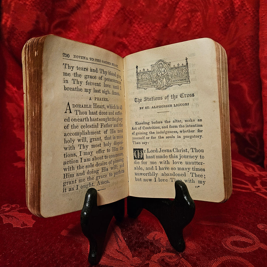 Antique Key of Heaven Pocket Prayer Book