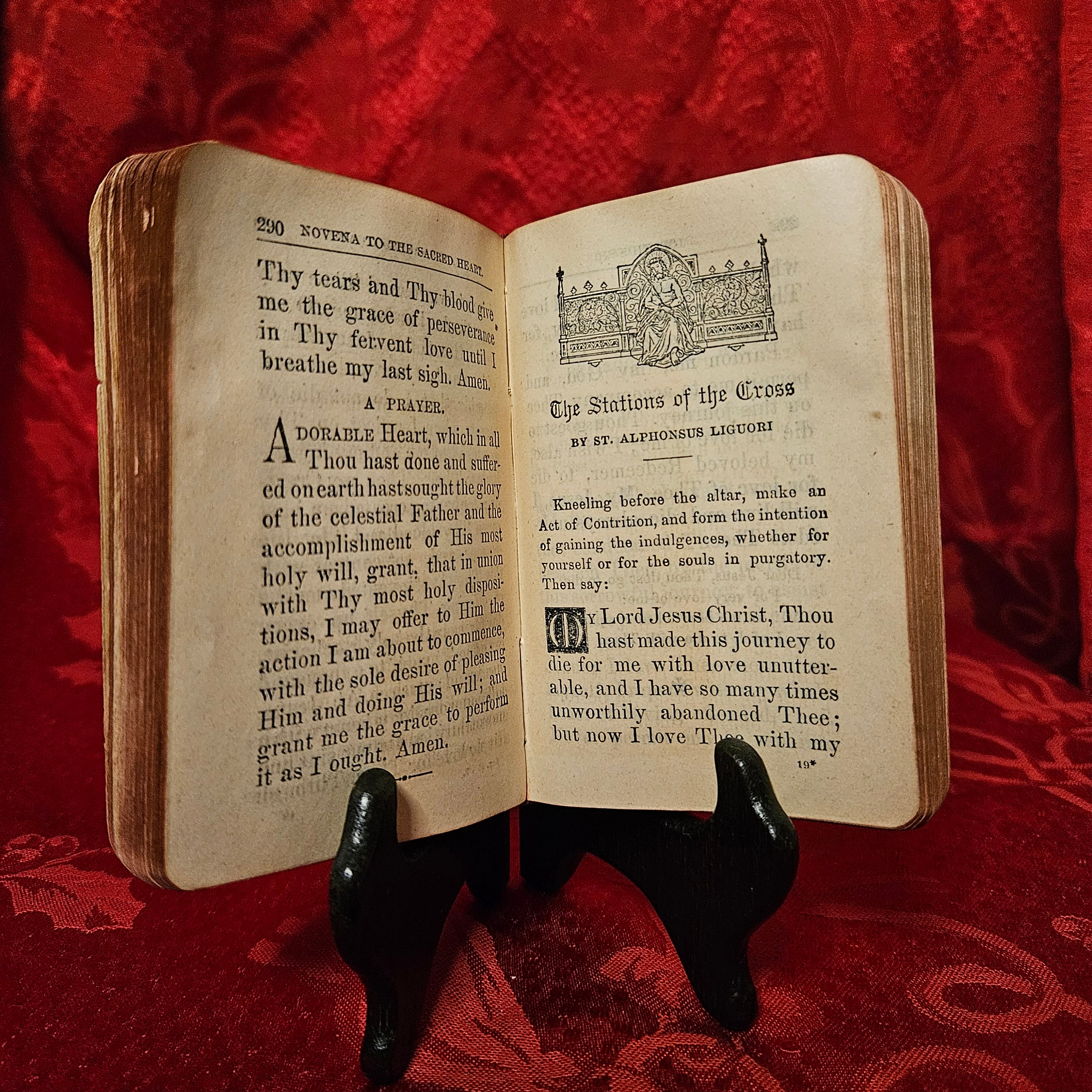 Antique Key of Heaven Pocket Prayer Book