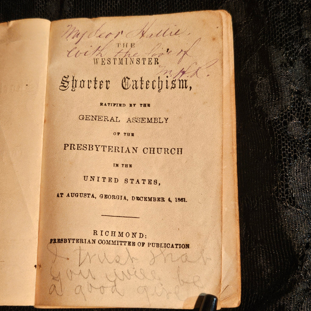The Westminster Catechism Antique Victorian Religious Pamphlet
