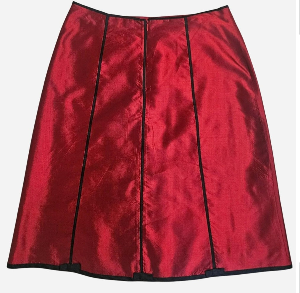 Vintage Broken Rosary Print Silk Skirt