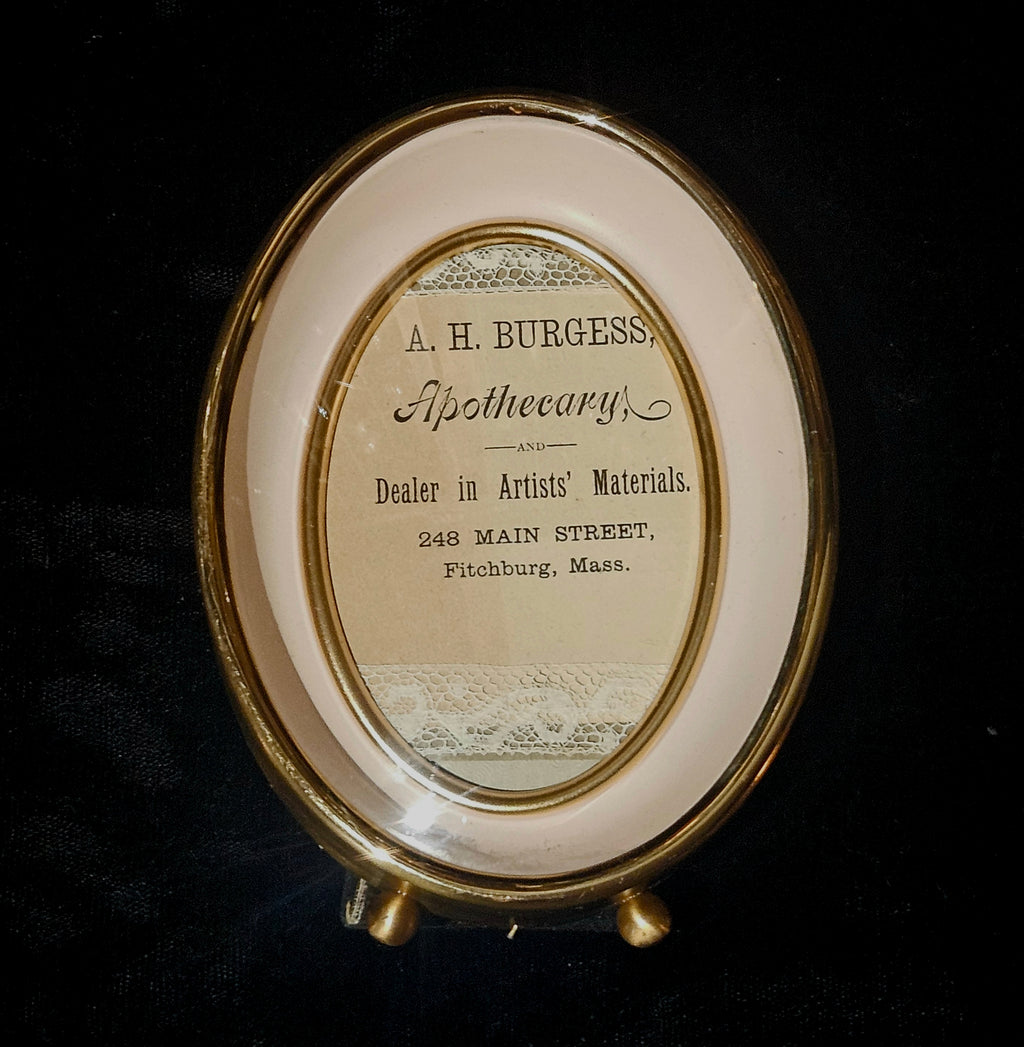Victorian Apothecary Advertisement Gold Shadowbox