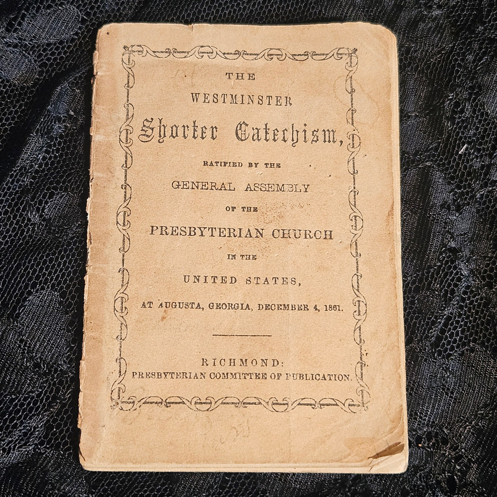 The Westminster Catechism Antique Victorian Religious Pamphlet