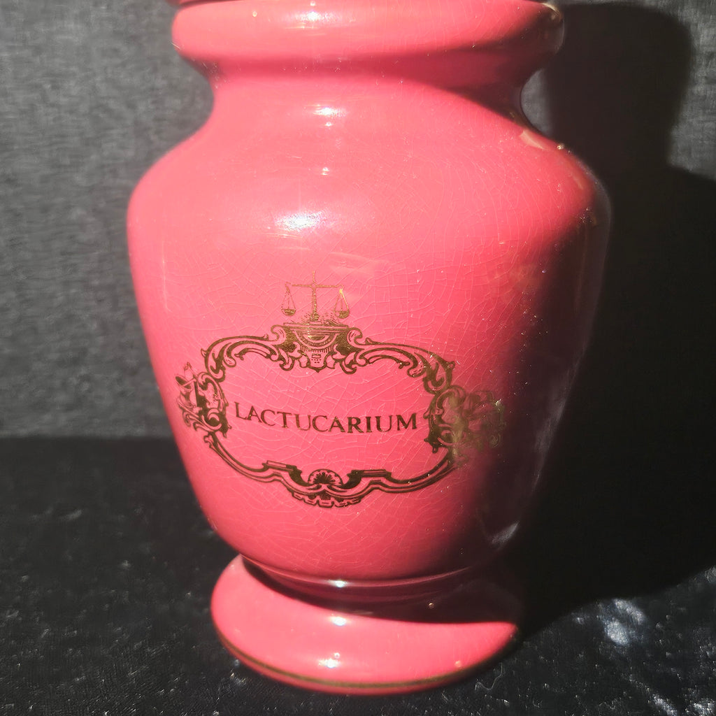 Vintage Lettuce Opium Apothecary Ceramic Jar