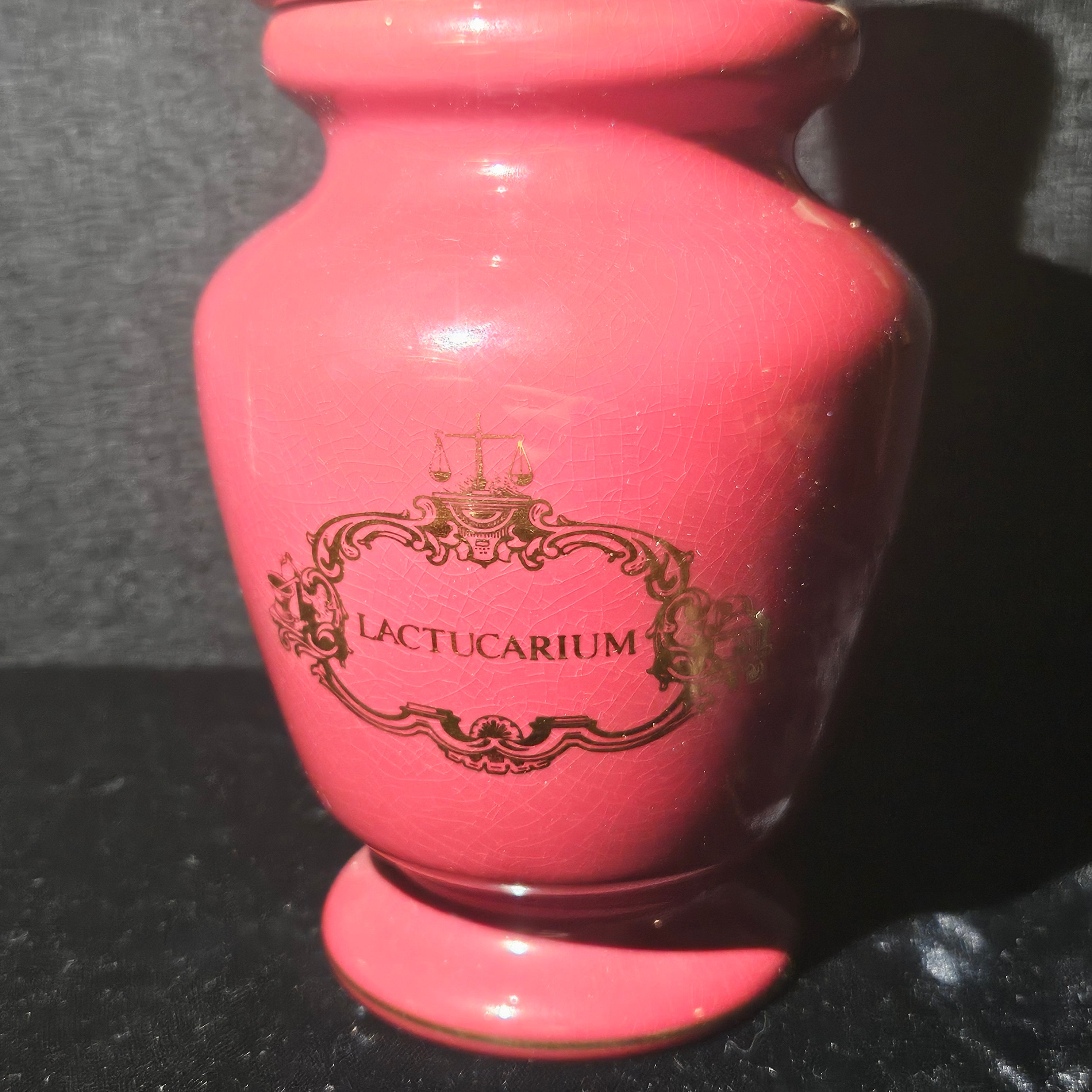 Vintage Lettuce Opium Apothecary Ceramic Jar