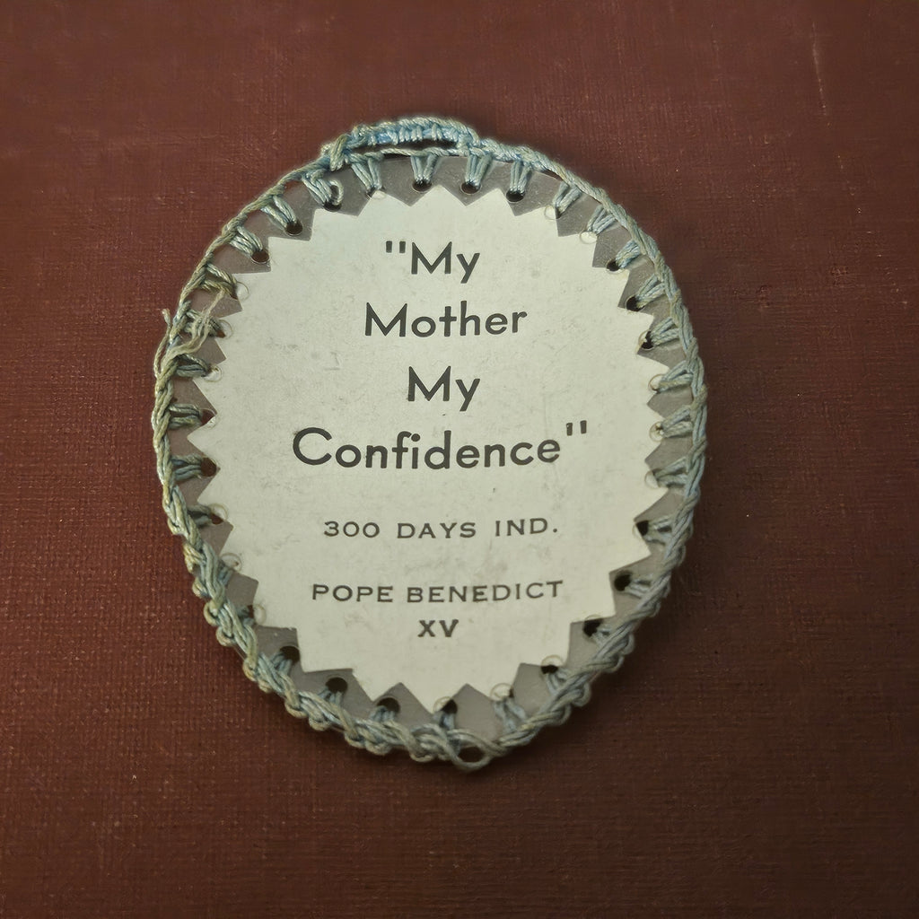 Vintage Madonna & Child Devotional Pendant Badge