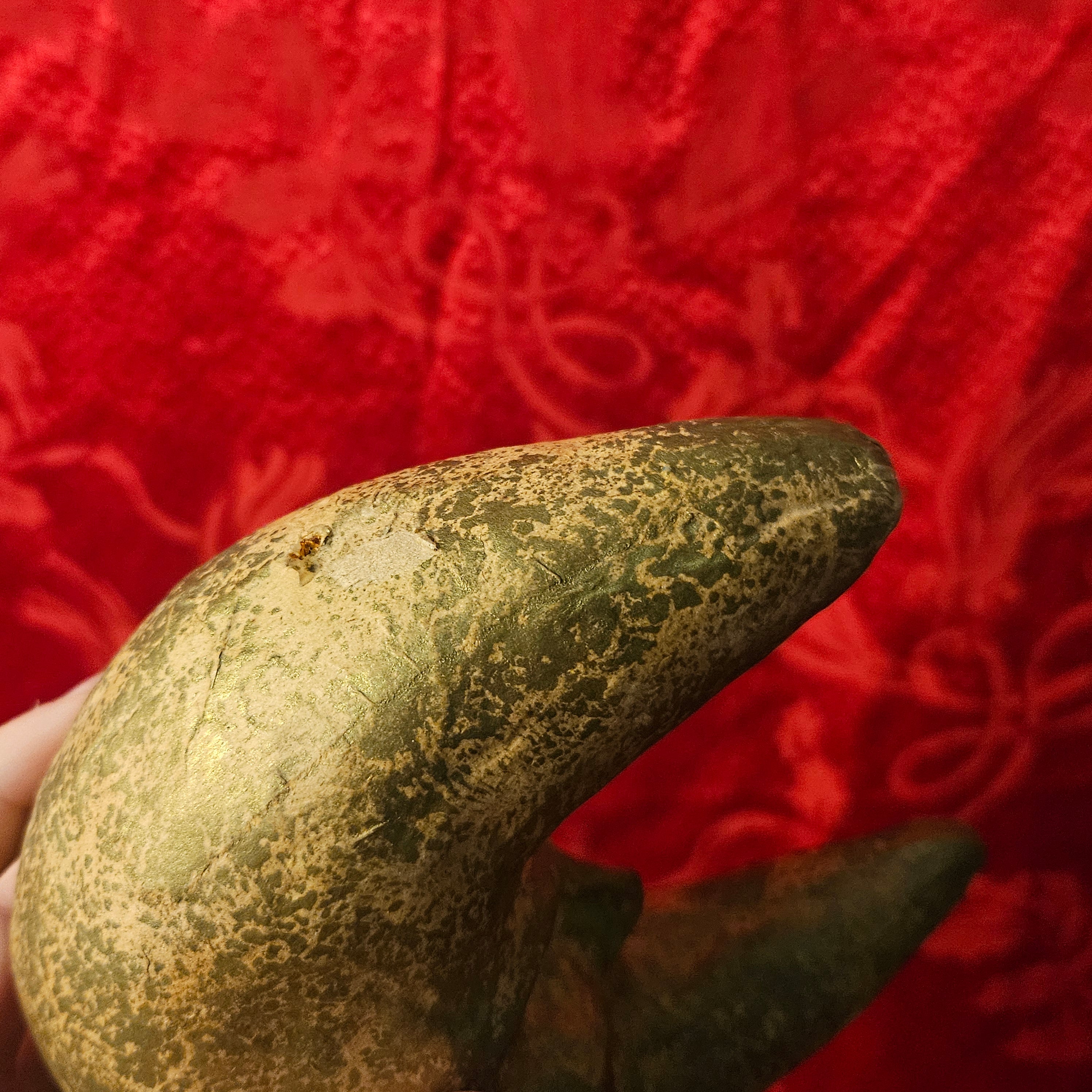 Vintage Gold Paper Mache Moon Face