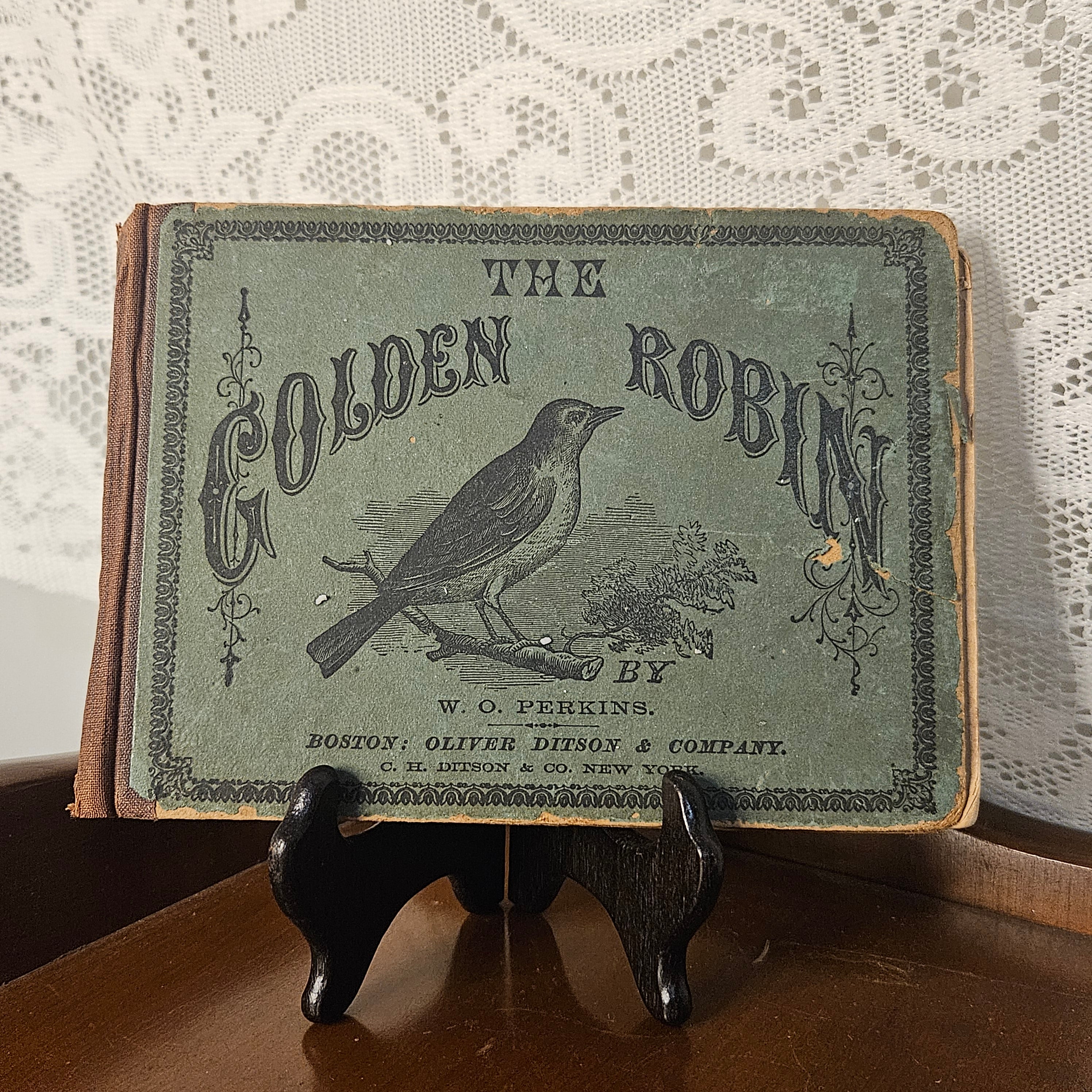 Victorian Golden Robin Arsenic Cover Poison Book