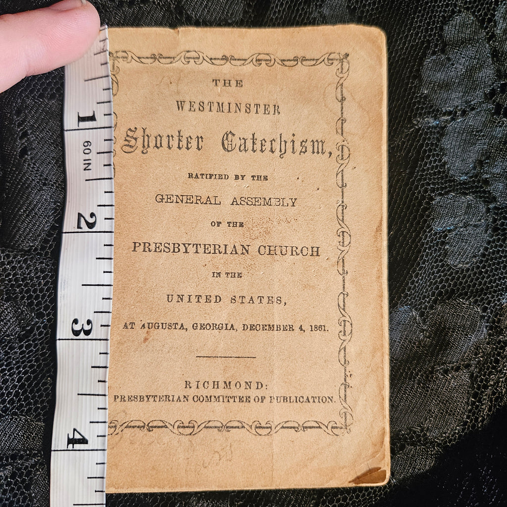The Westminster Catechism Antique Victorian Religious Pamphlet