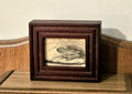 Mini Antique Victorian Frog Framed Illustration