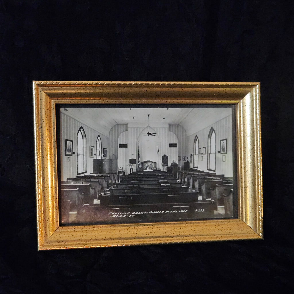 Antique Framed Little Brown Church in the Vale Photograph