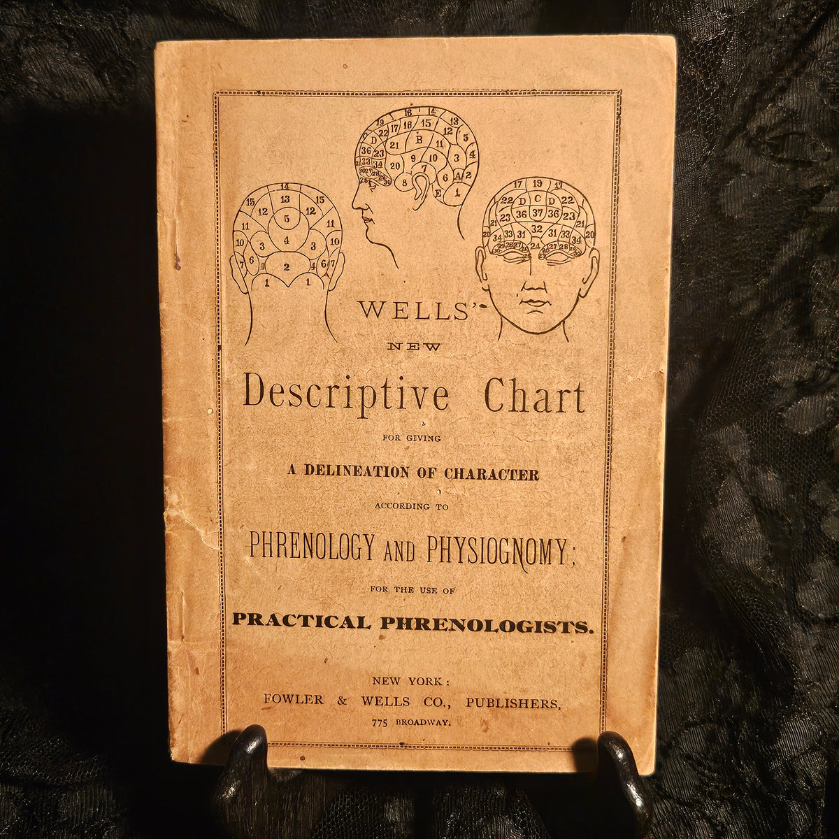 Wells' 1890 New Descriptive Chart Practical Phrenology Pamphlet