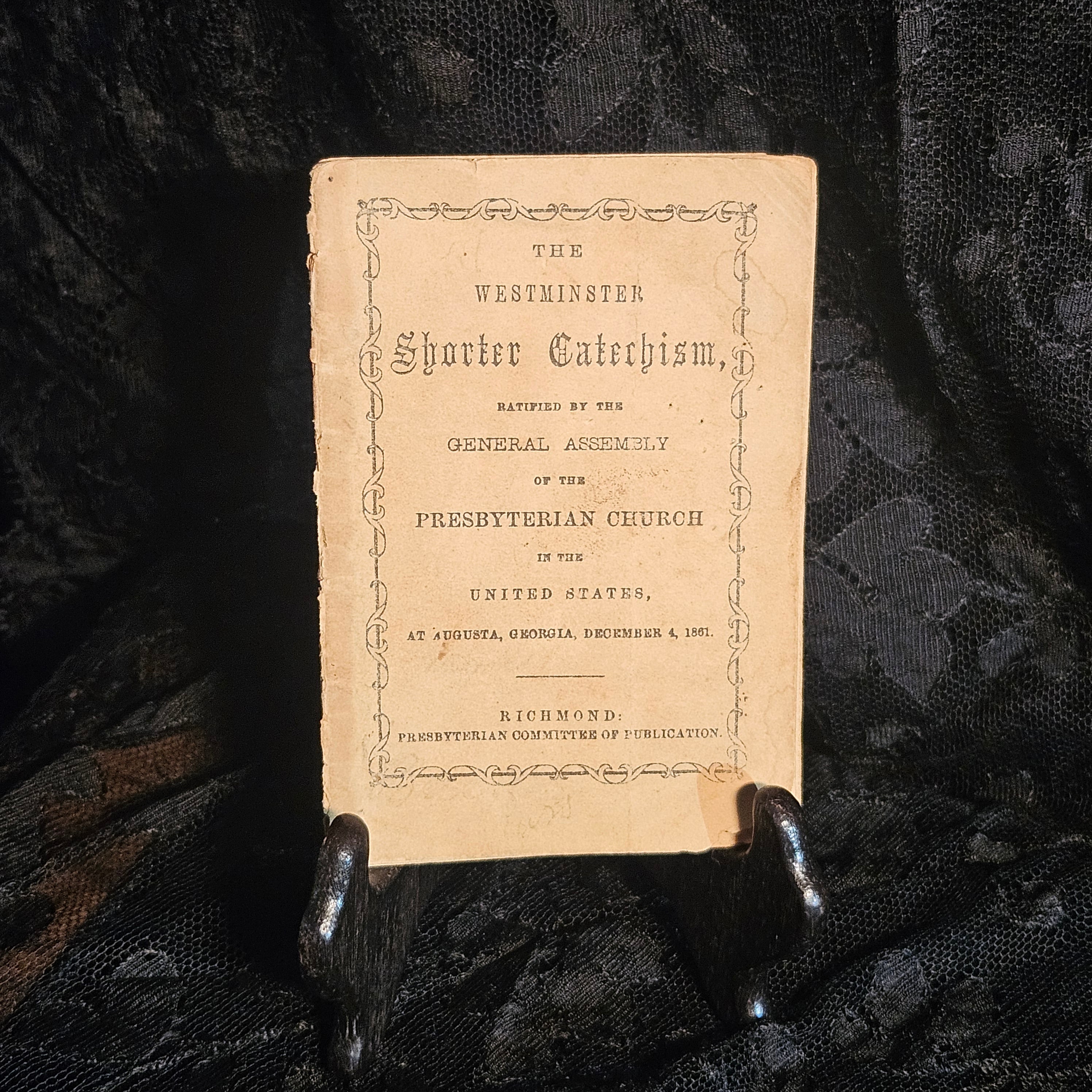 The Westminster Catechism Antique Victorian Religious Pamphlet