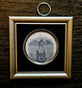 Antique Victorian Bat Framed Book Illustration