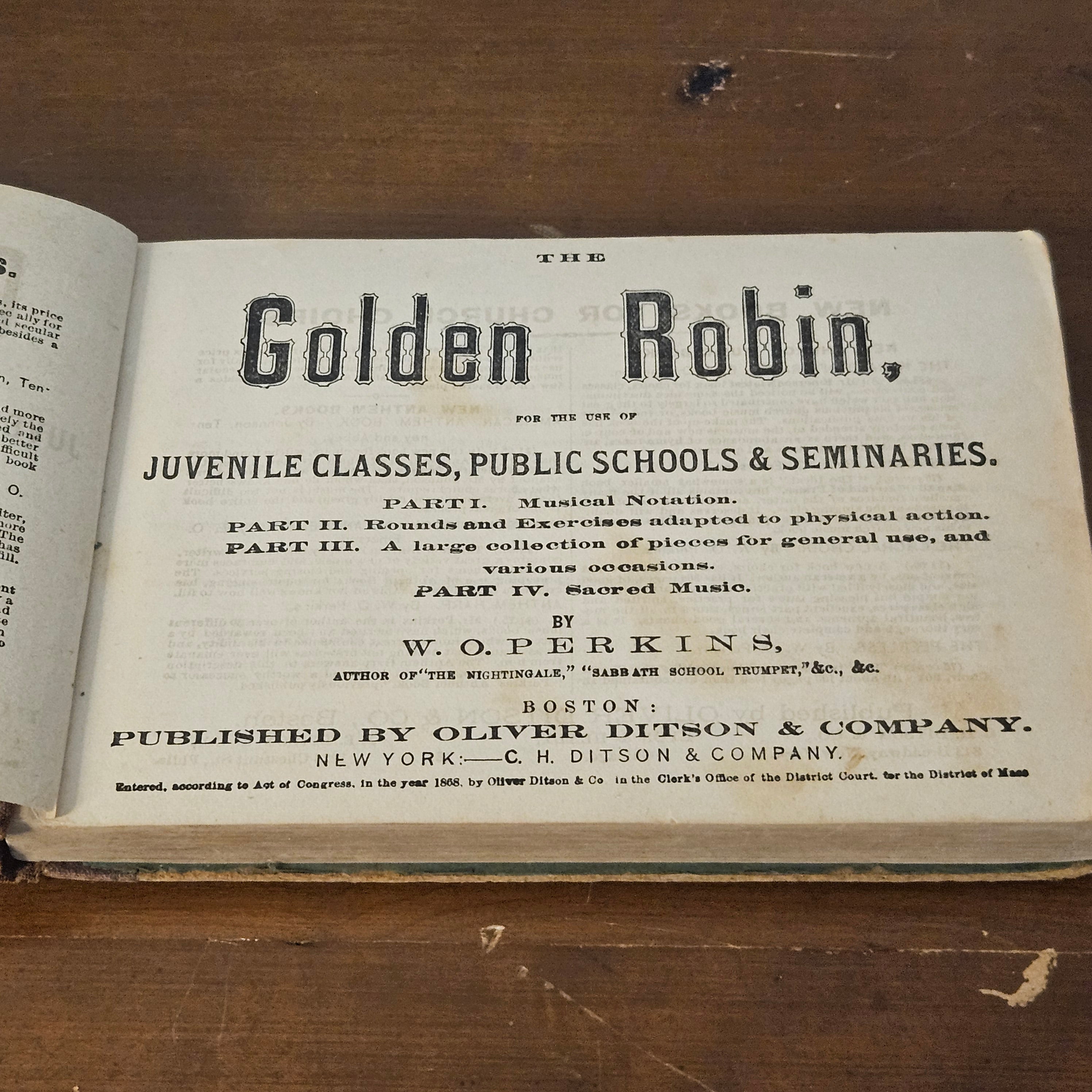 Victorian Golden Robin Arsenic Cover Poison Book