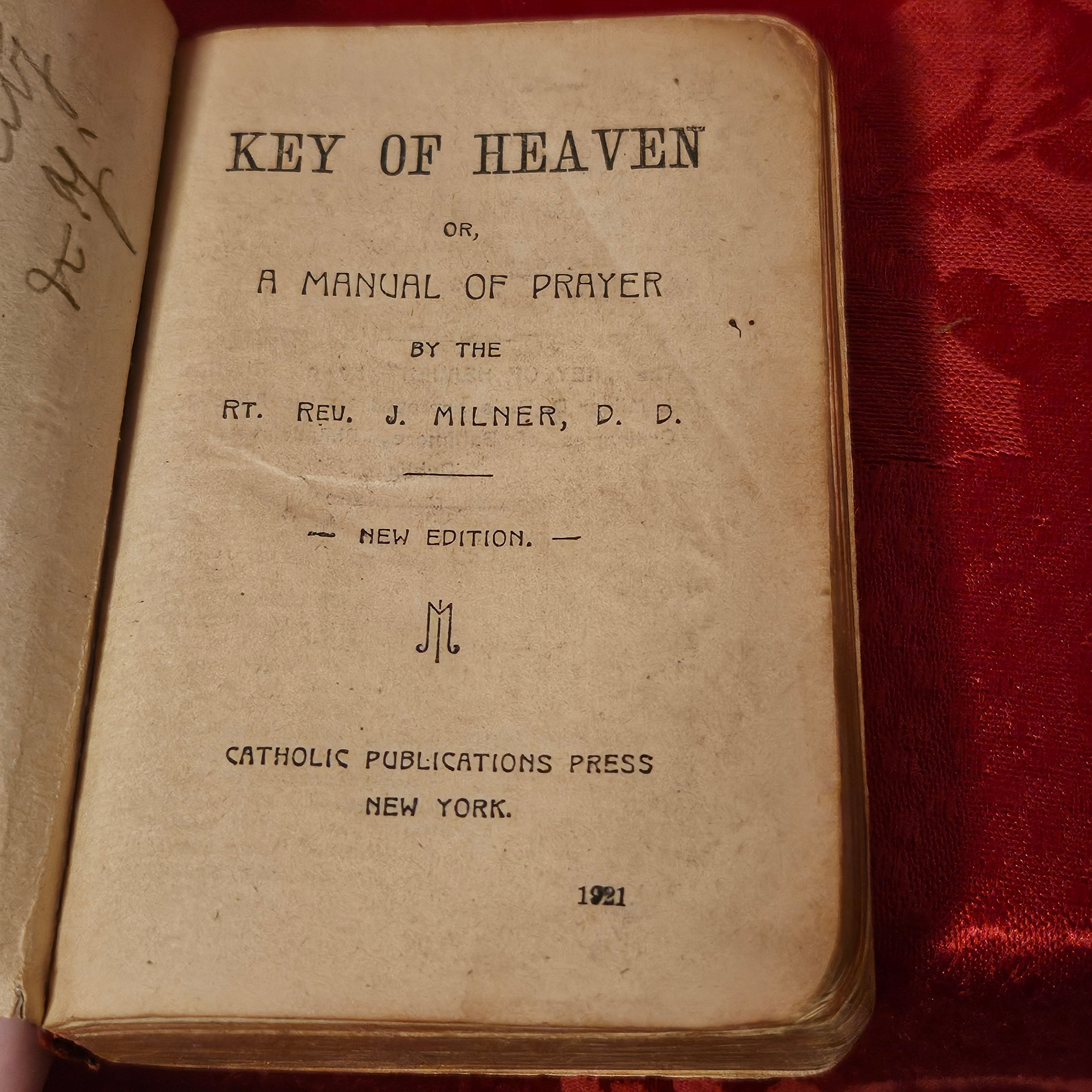 Antique Key of Heaven Pocket Prayer Book