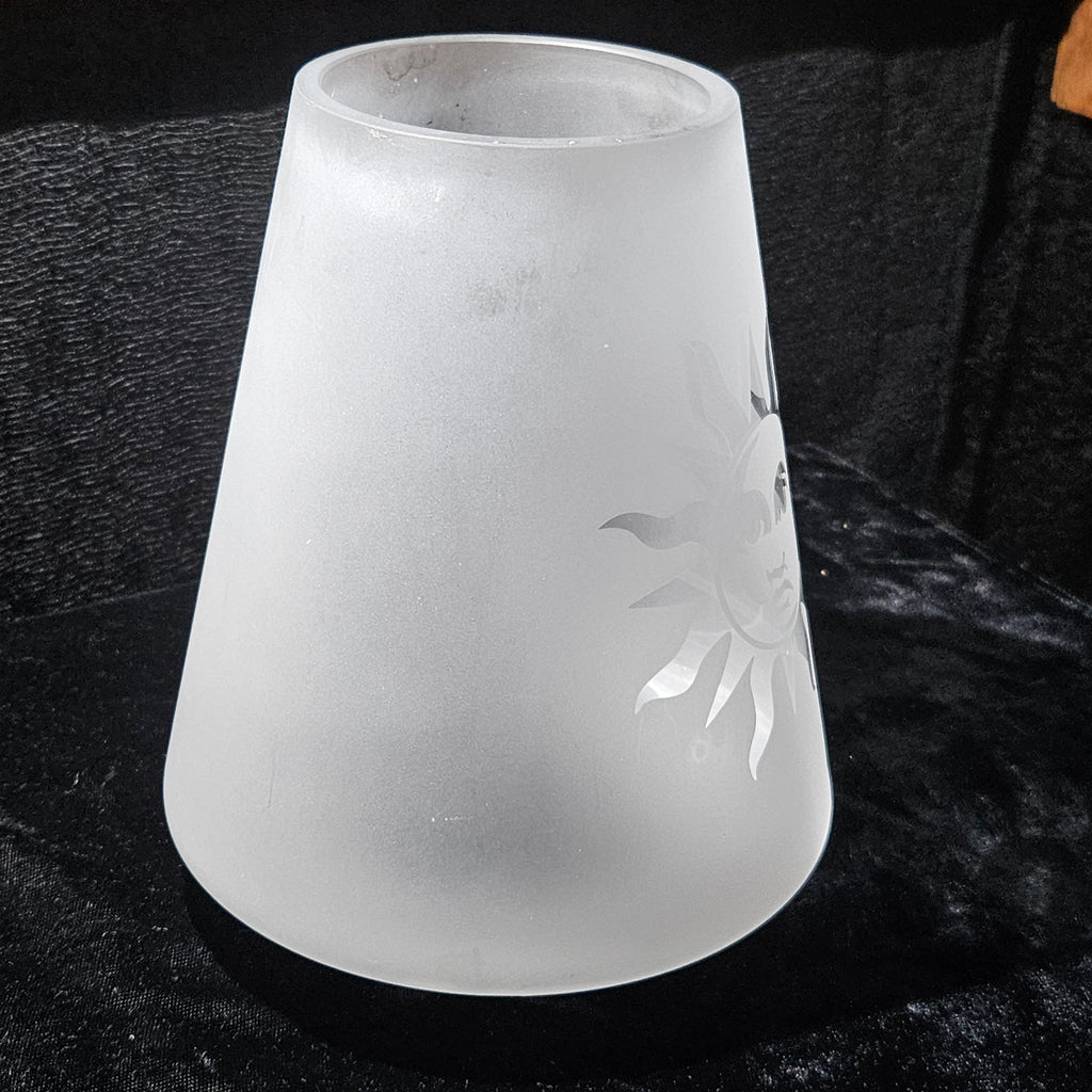 Vintage Celestial Whimsigoth Frosted Sun Lamp Light