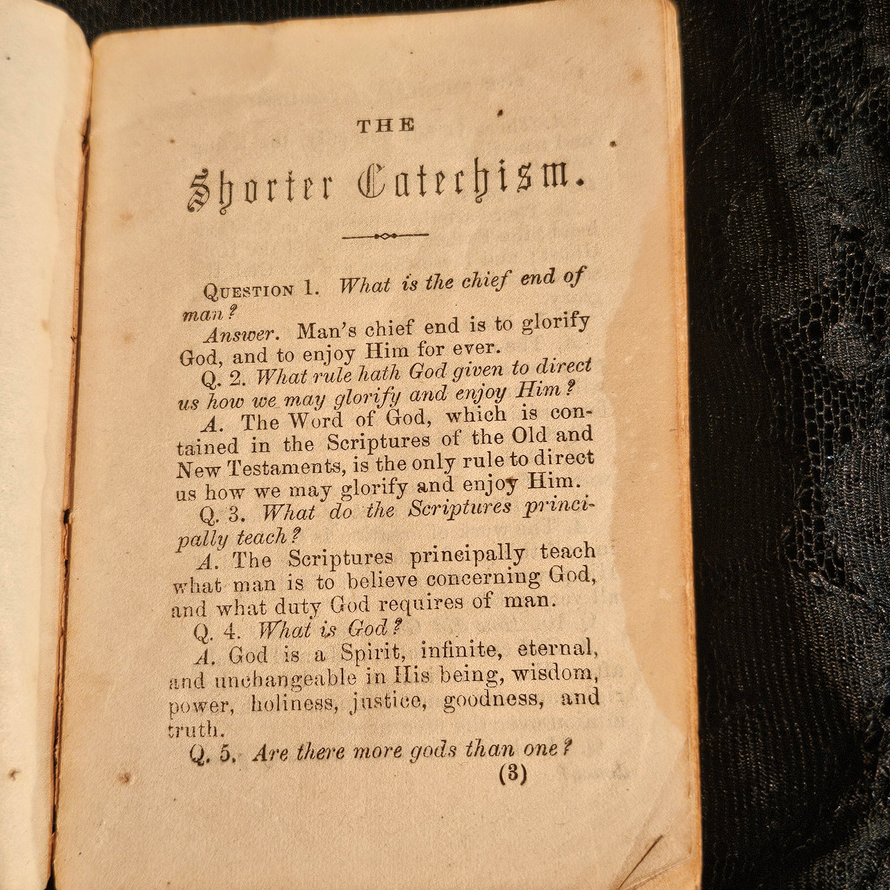 The Westminster Catechism Antique Victorian Religious Pamphlet