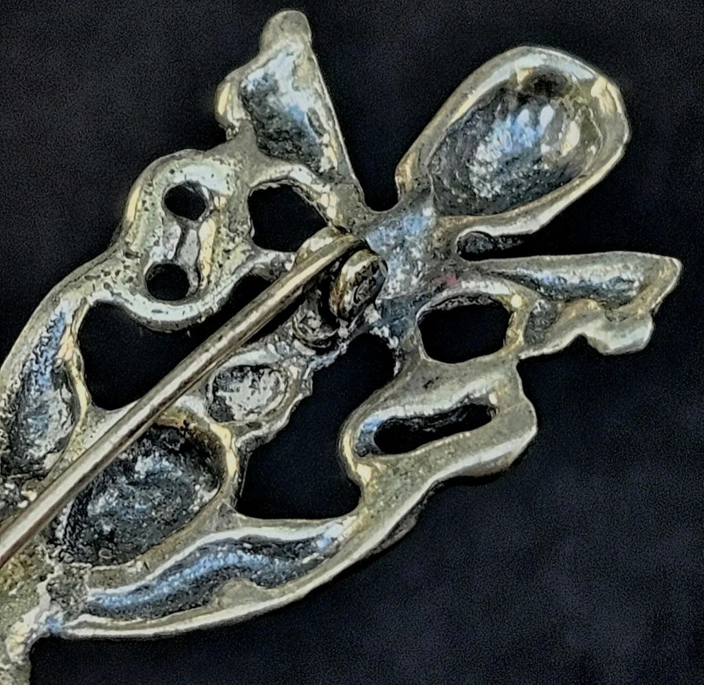 Vintage Italian 'Key of Heaven' Sterling Silver Skeleton Key Pin