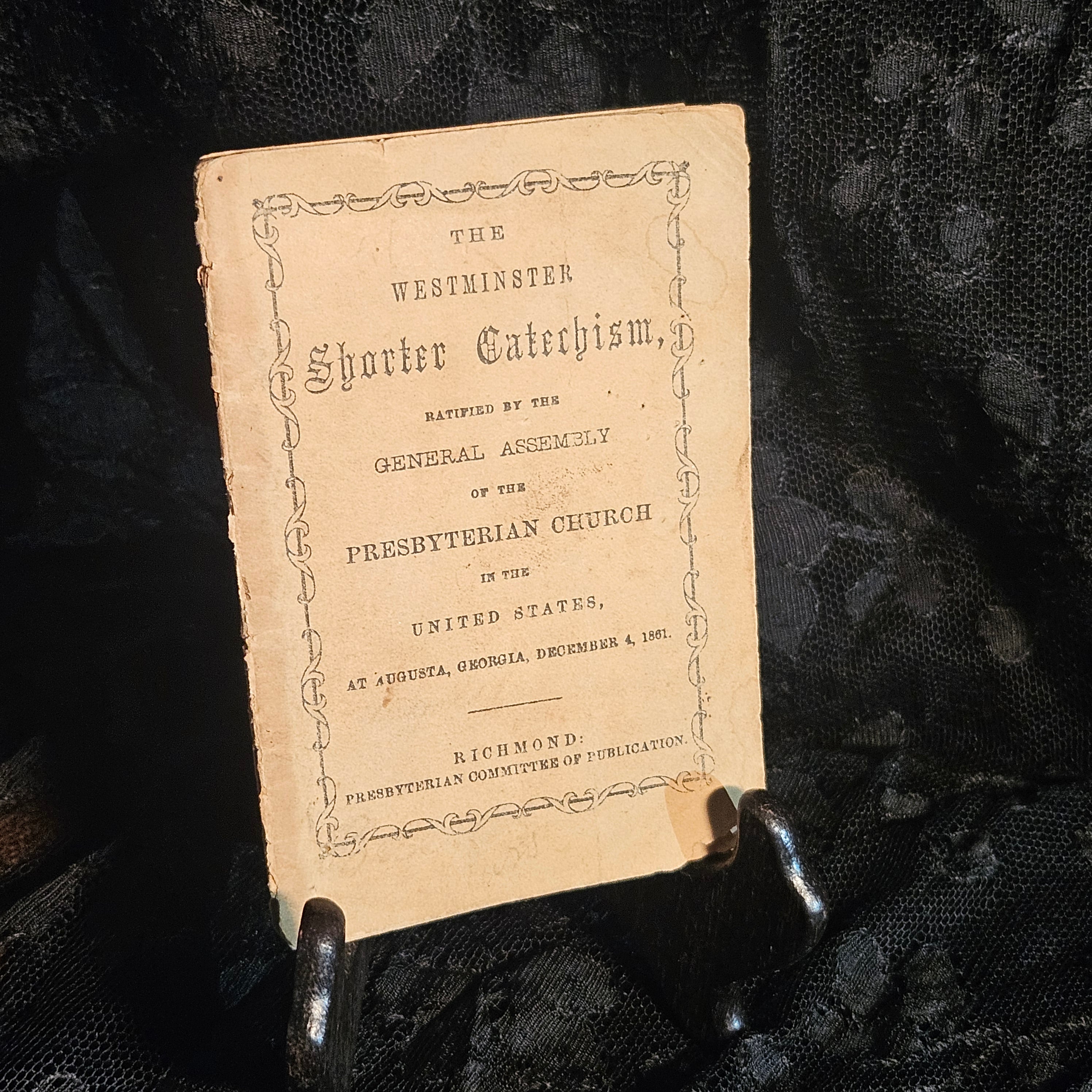 The Westminster Catechism Antique Victorian Religious Pamphlet
