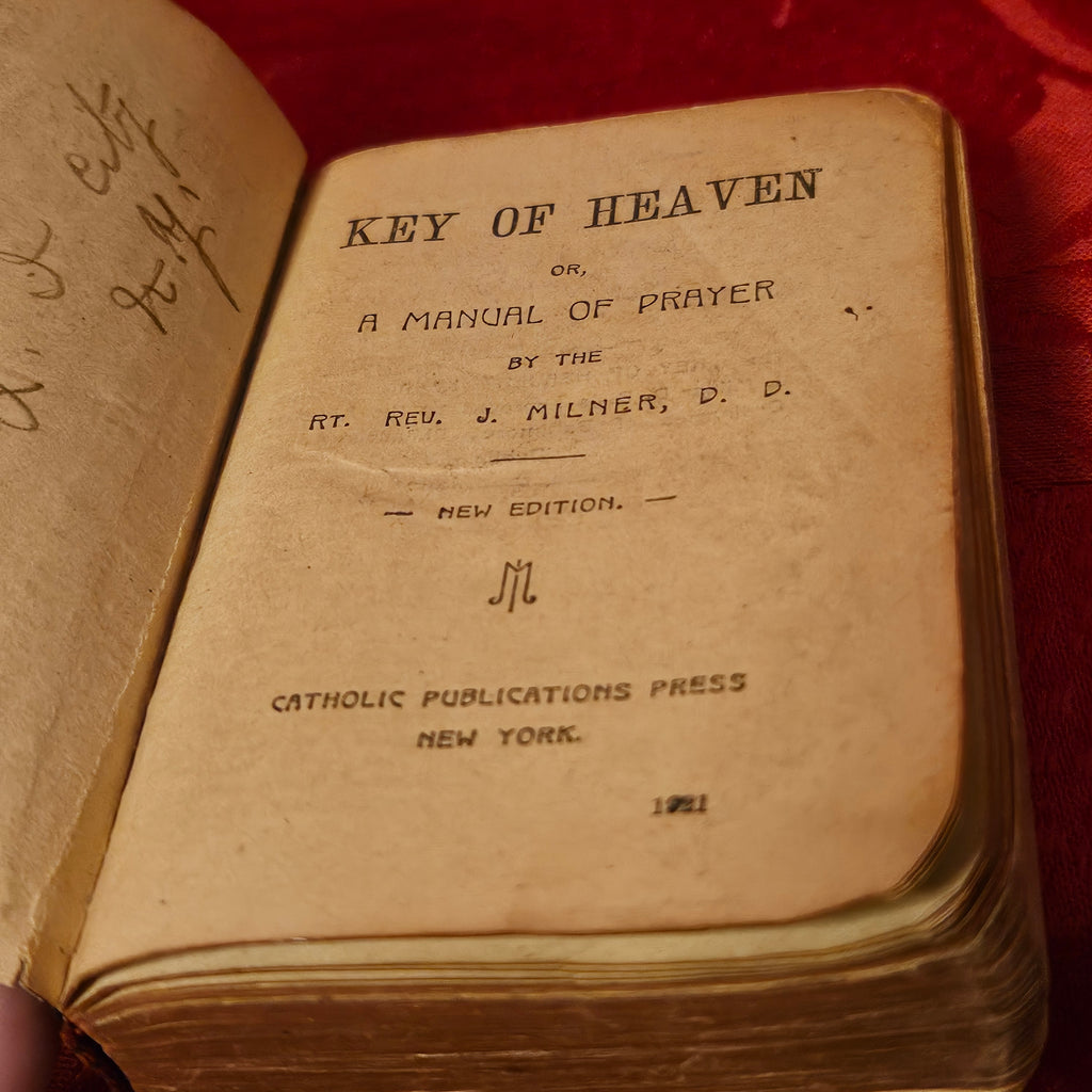 Antique Key of Heaven Pocket Prayer Book