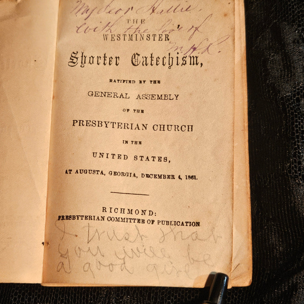The Westminster Catechism Antique Victorian Religious Pamphlet
