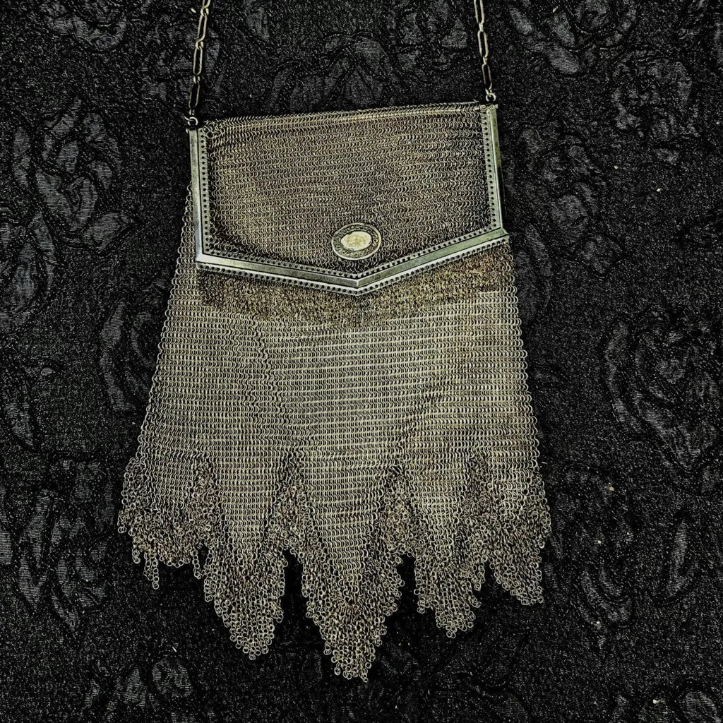 Antique "Princess Mary" Whiting & Davis Chainmail 1920s Edwardian Evening Purse