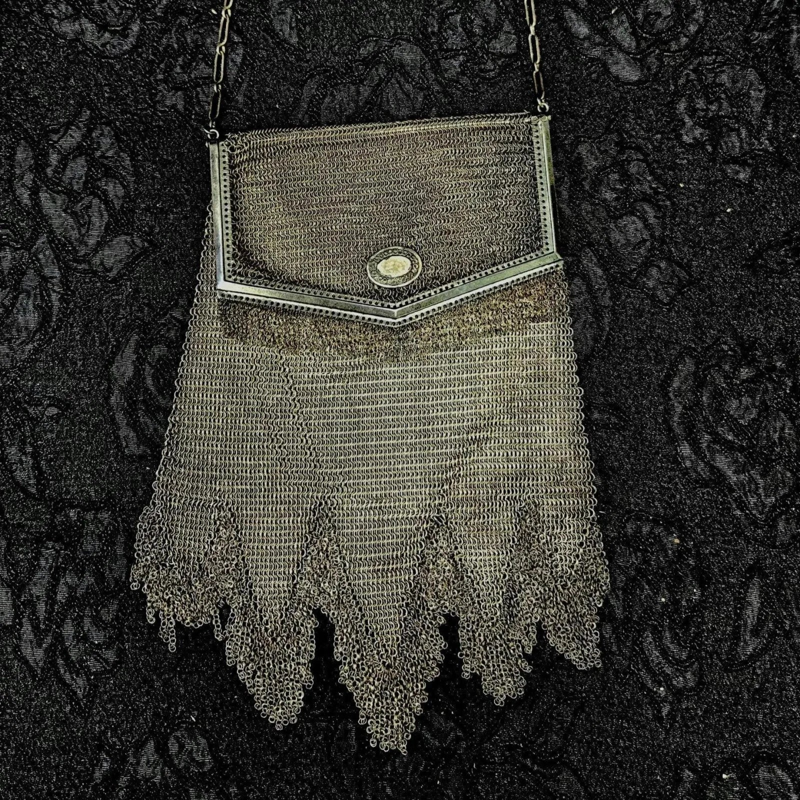 Antique "Princess Mary" Whiting & Davis Chainmail 1920s Edwardian Evening Purse