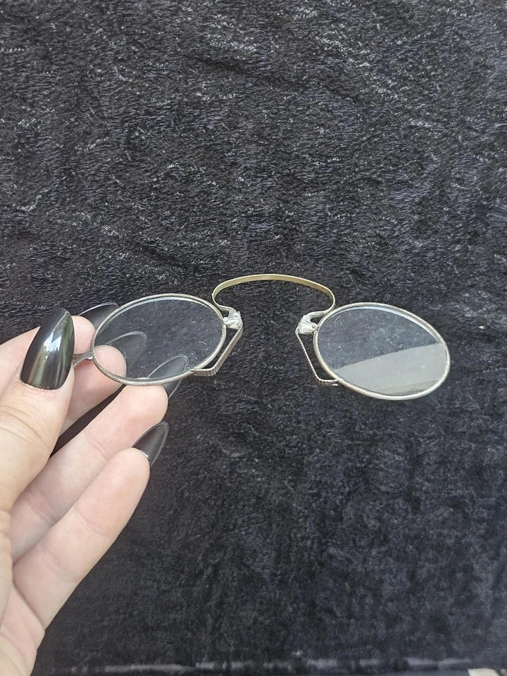 Antique Handheld Lorgnette Magnifying Reading Opera Lens Glasses