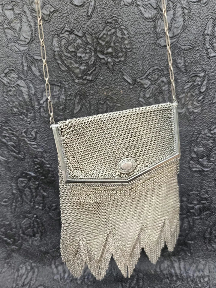 Antique "Princess Mary" Whiting & Davis Chainmail 1920s Edwardian Evening Purse