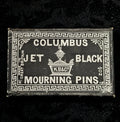 Antique Victorian Columbus Jet Black Victorian Mourning Pins