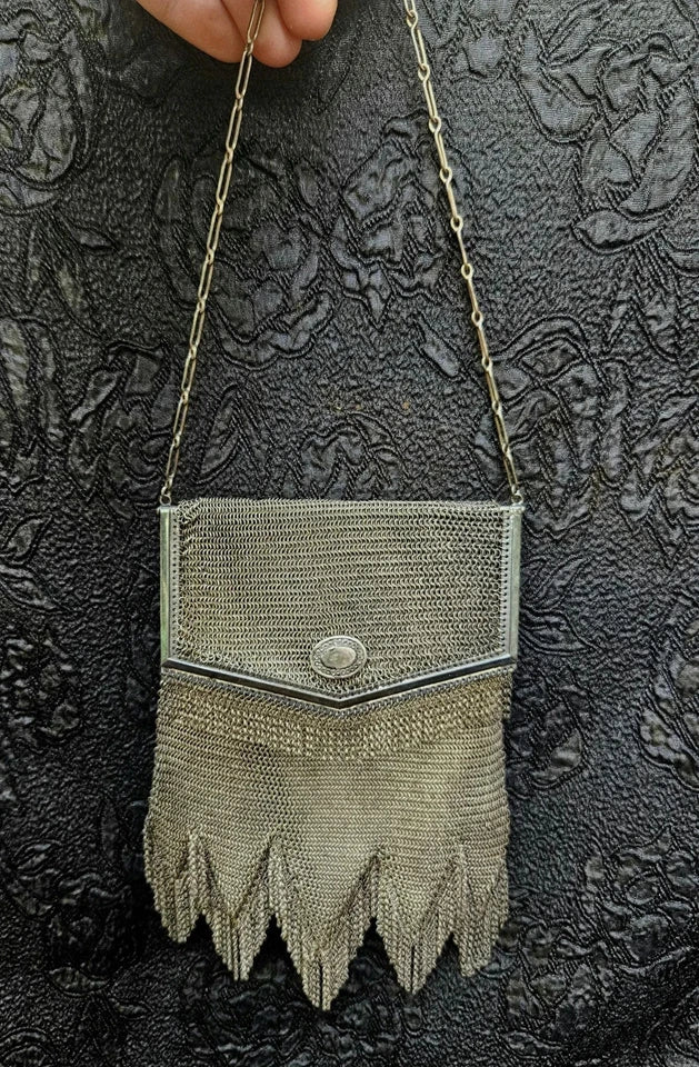 Antique "Princess Mary" Whiting & Davis Chainmail 1920s Edwardian Evening Purse