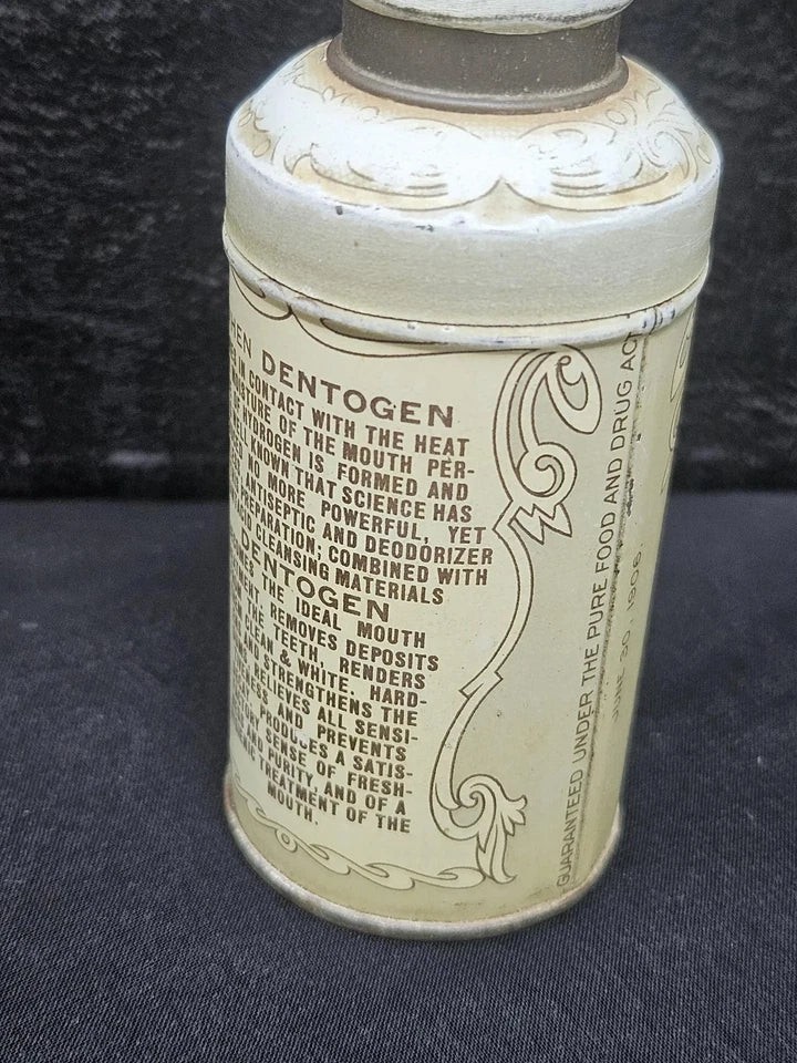 Early 1900s 'Tooth Powder' Dental Medicine Tin Bottle | Antique Quack Medicine